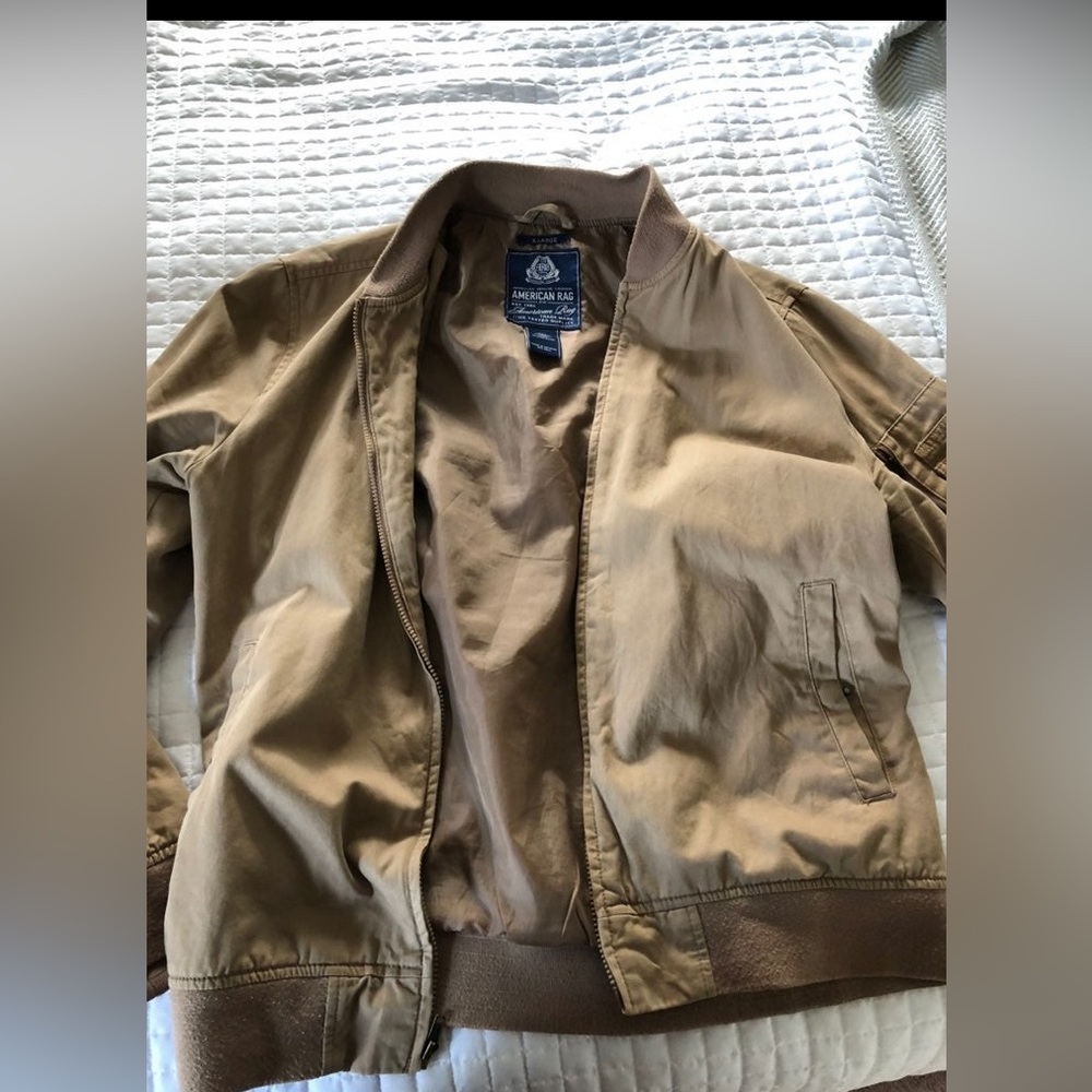 American Rag Khaki tan Bomber jacket XL